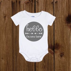 Hello I’m New Here Onesie